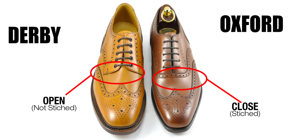 Giúp bạn không bị nhầm lẫn giữa giày buộc dây Oxford và Derby